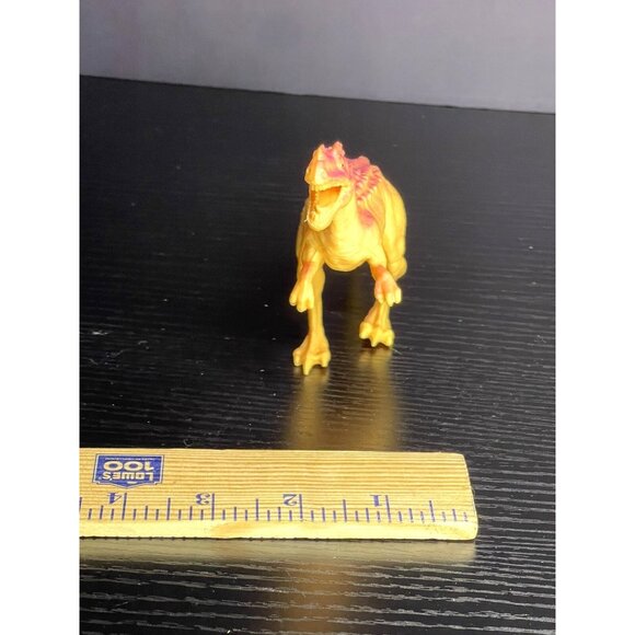 Plastic Dinosaur Figurine Toy 6" Yellow & Pink Realistic Details For Kids Or Col - Picture 4 of 5